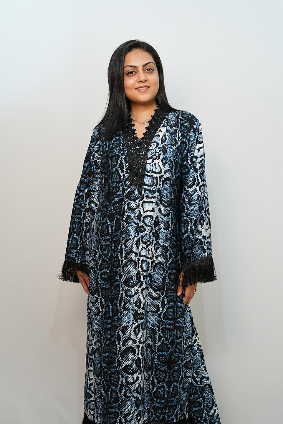 Bling Fabrics Cord Set for Women Stylish Snake pattern Poly Rayon - Resham Lace 1- 02