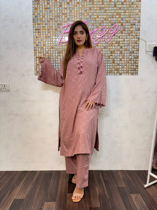 Rosewood Embroidered Pakistani Co-ord Set