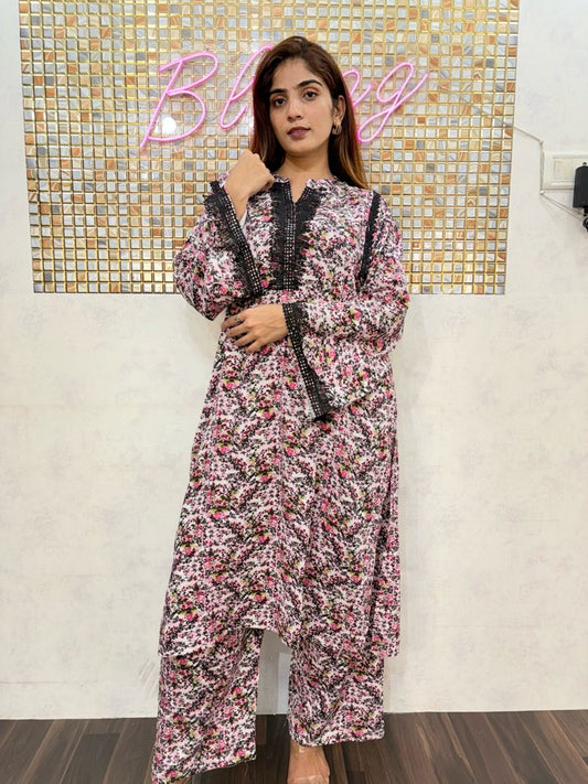 Blush Garden Pakistani Rayon Co-ord Set