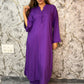 Royal Purple Potli Rayon Kurta Set