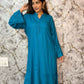Teal Potli Rayon Kurta Set