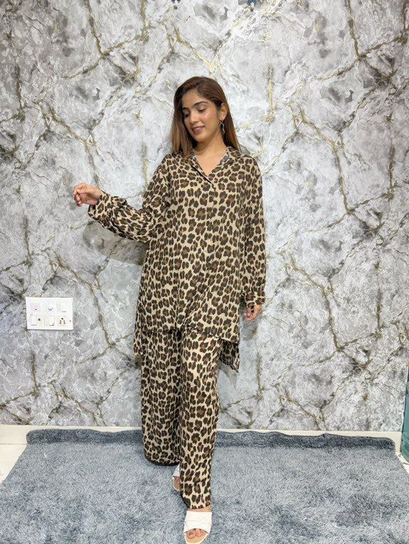 Classic Leopard Rayon Co-Ord Set