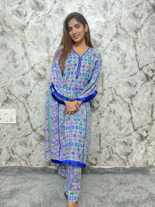 Blue Meadow Resham Lays Co-Ord Set