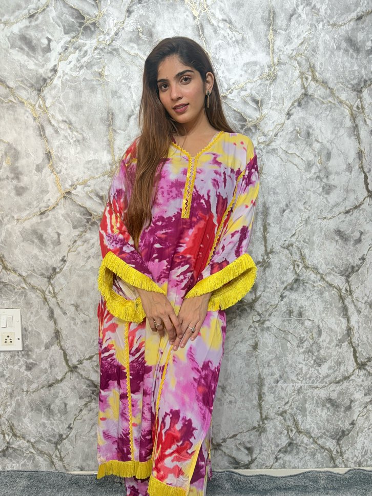 Sunset Bloom Resham Lays Co-Ord Set