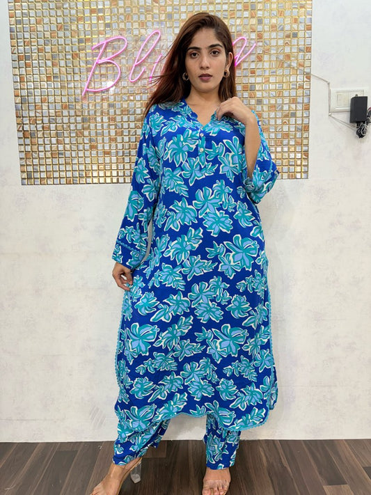 Zoya Floral Pakistani Long Co-Ord Set