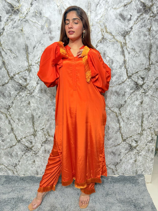 Rangila Silk Resham Plain Lace Co-Ord Set