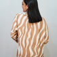Bling Fabrics Cord Set for Women Stylish Zebra Pattern Cream and Whute Poly Rayon - Resham Lace 1- 12
