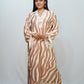 Bling Fabrics Cord Set for Women Stylish Zebra Pattern Cream and Whute Poly Rayon - Resham Lace 1- 12