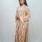 Bling Fabrics Cord Set for Women Stylish Zebra Pattern Cream and Whute Poly Rayon - Resham Lace 1- 12