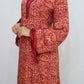 Bling Fabrics Cord Set for Women Stylish Snake Pattern Red Ornage Poly Rayon - Resham Lace 1- 11