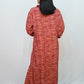 Bling Fabrics Cord Set for Women Stylish Snake Pattern Red Ornage Poly Rayon - Resham Lace 1- 11