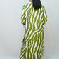 Bling Fabrics Cord Set for Women Stylish Zebra Pattern Green And White Multicolour Poly Rayon -  Resham Lace 1- 10