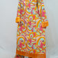 Bling Fabrics Cord Set for Women Stylish Abstarct Pattern Yellow Multicolour Poly Rayon - Resham Lace 1- 09