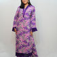 Bling Fabrics Cord Set for Women Stylish Cheetah Pattern Violet Poly Rayon - Resham Lace 1- 08