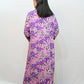 Bling Fabrics Cord Set for Women Stylish Cheetah Pattern Violet Poly Rayon - Resham Lace 1- 08