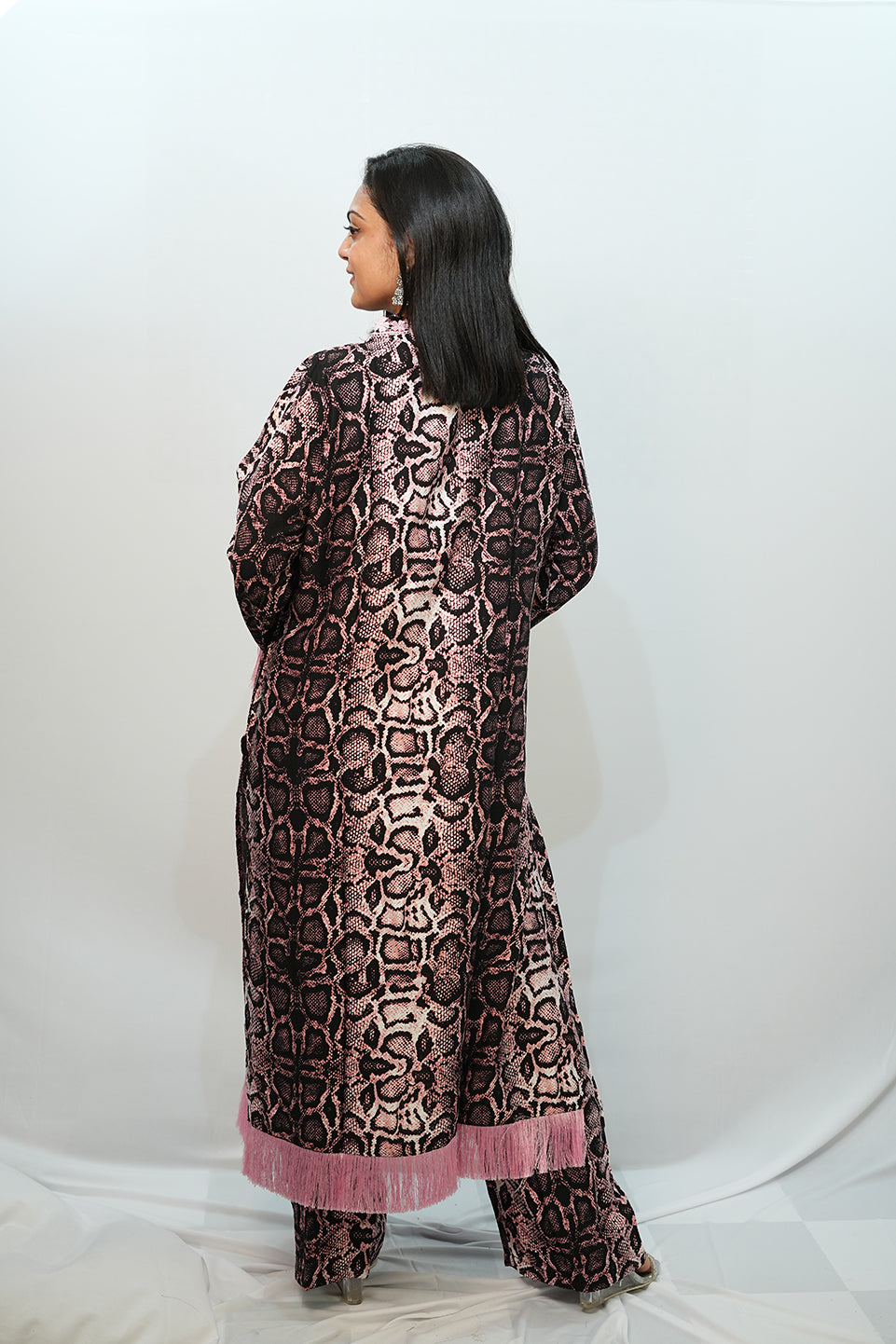 Bling Fabrics Cord Set for Women Stylish Snake Pattern Poly Rayon - Resham Lace 1- 07