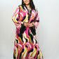 Bling Fabrics Cord Set for Women Stylish Multicolour Poly Rayon - Resham Lace 1- 06
