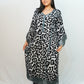 Bling Fabrics Cord Set for Women Stylish Cheetah Pattern Black And White Poly Rayon  - Resham Lace 2- 05