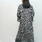 Bling Fabrics Cord Set for Women Stylish Cheetah Pattern Black And White Poly Rayon  - Resham Lace 2- 05