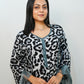 Bling Fabrics Cord Set for Women Stylish Cheetah Pattern Black And White Poly Rayon  - Resham Lace 2- 05