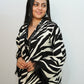 Bling Fabrics Cord Set for Women Stylish Zebra pattern Black and White Poly Rayon - Resham Lace 1- 05