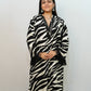 Bling Fabrics Cord Set for Women Stylish Zebra pattern Black and White Poly Rayon - Resham Lace 1- 05