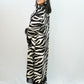 Bling Fabrics Cord Set for Women Stylish Zebra pattern Black and White Poly Rayon - Resham Lace 1- 05