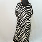 Bling Fabrics Cord Set for Women Stylish Zebra pattern Black and White Poly Rayon - Resham Lace 1- 05