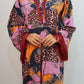 Bling Fabrics Cord Set for Women Stylish Cheetah pattern Multicolour Poly Rayon -  Resham Lace 1- 04
