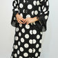 Bling Fabrics Cord Set for Women Stylish Round Pattern Black And White Poly Rayon - Resham Lace 2- 04
