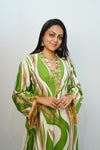 Bling Fabrics Cord Set for Women Stylish Multicolour Poly -  Rayon Resham Lace 1- 01