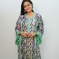 Bling Fabrics Cord Set for Women Stylish Snake Pattern Poly Rayon - Resham Lace 2- 03