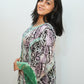 Bling Fabrics Cord Set for Women Stylish Snake Pattern Poly Rayon - Resham Lace 2- 03