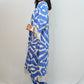 Bling Fabrics Cord Set for Women Stylish ZigZag Pattern Sky Blue And White Poly Rayon - Resham Lace 2- 02