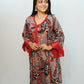 Bling Fabrics Cord Set for Women Stylish Multicolour Poly Rayon - Resham Lace 2- 01