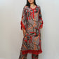 Bling Fabrics Cord Set for Women Stylish Multicolour Poly Rayon - Resham Lace 2- 01