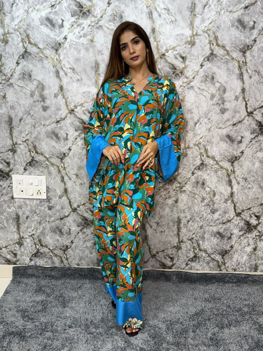 Black Cluff Tropical Mosaic Co-Ord Set