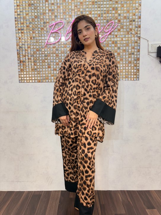 Black Cluff Wild Leopard Co-Ord Set