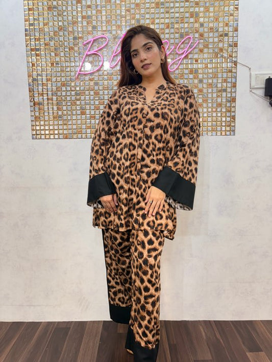 Black Cluff Wild Leopard Co-Ord Set
