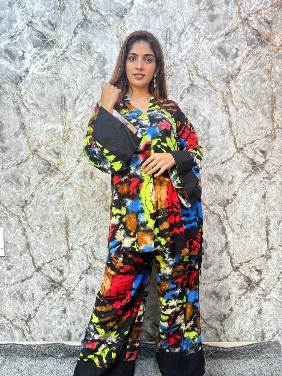 Black Cluff Prism Splash Co-Ord Set