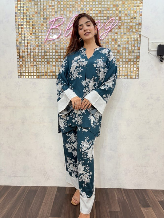 Black Cluff Teal Garden Co-Ord Set