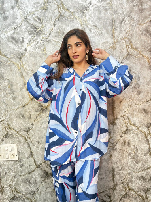 Brazzer Collar Ocean Breeze Co-Ord Set