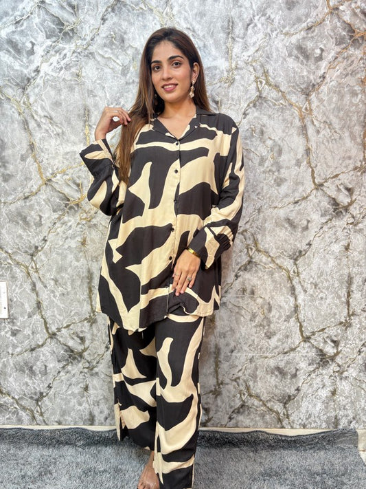 Brazzer Collar Desert Camouflage Co-Ord Set