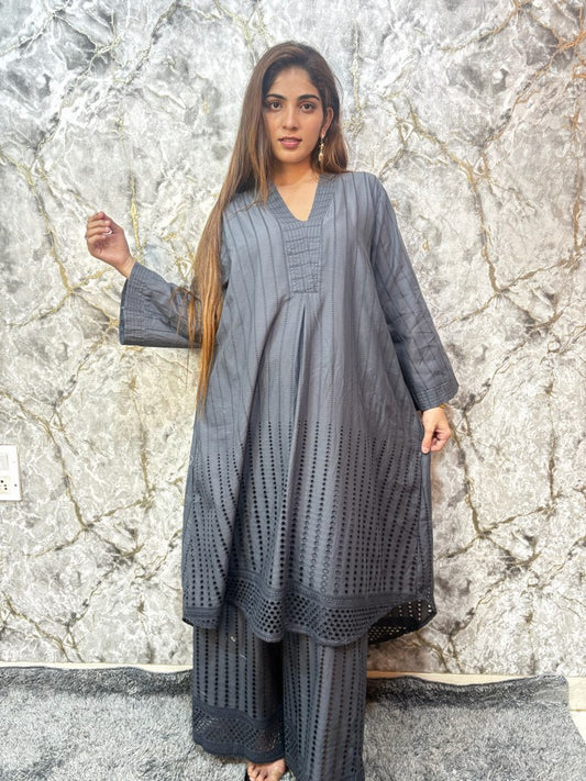 Chicken Kari Charcoal Grace Co-Ord Set