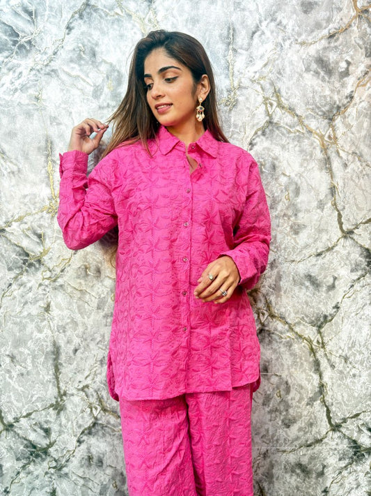 Chicken Kari Fuchsia Bloom Co-Ord Set